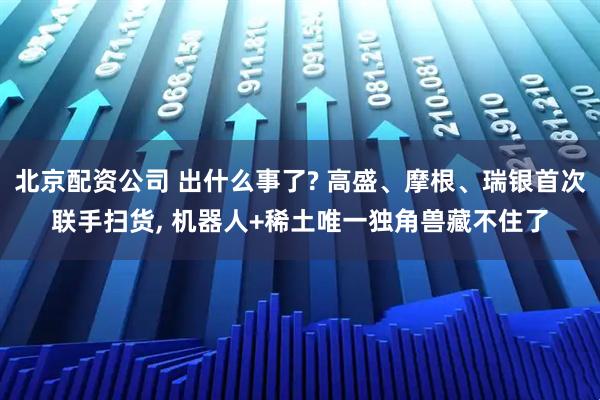 北京配资公司 出什么事了? 高盛、摩根、瑞银首次联手扫货, 机器人+稀土唯一独角兽藏不住了
